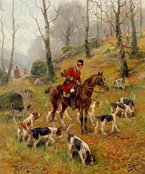 古典人们狩猎场景